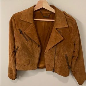 Camel Suede Leather jacket